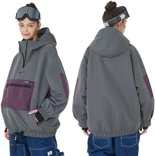 SNOWVERB Women's and Men's Baggy Ski Cargo Coats Snow Snowboard Jackets