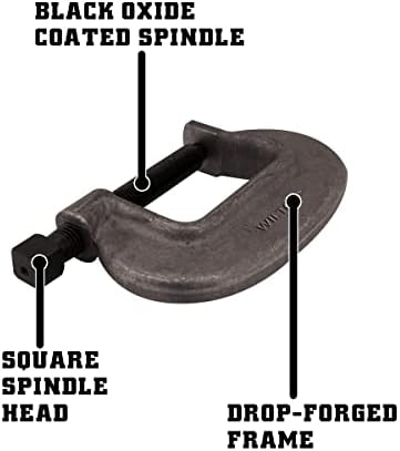 Wilton Brute Force C-Clamp, 8-1/2" Opening, 3-7/8" Throat, 31250 Lbs. Clamping Force (Model 8 F.C.)