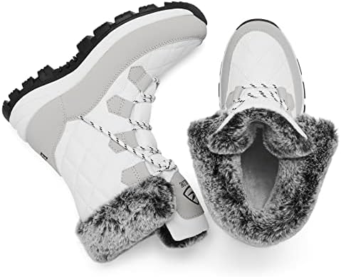 EARLDE Women's Snow Boots Waterproof Mid-Calf Winter Boots
