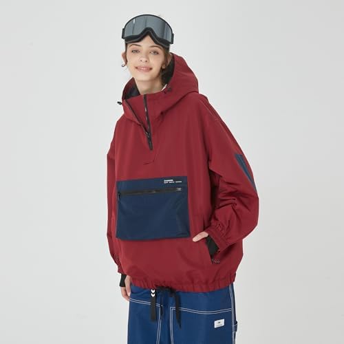 SNOWVERB Women's and Men's Baggy Ski Cargo Coats Snow Snowboard Jackets