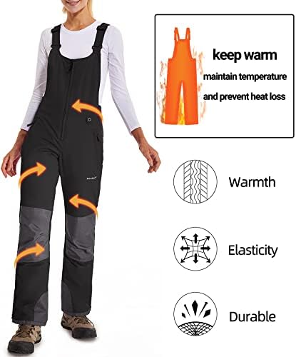 BenBoy Women's Snow Bibs Ski Waterproof Windproof Overalls