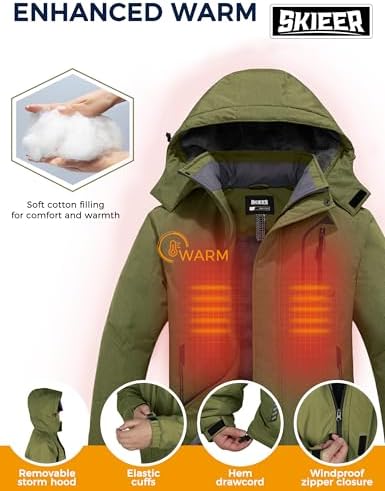 Men's Ski Jacket Windproof Waterproof Rain Coat Snow Winter Jacket