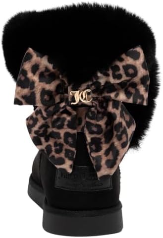 Juicy Couture Women's Slip On Winter Snow Boots Warm & Insulated Fur Lining Comfortable Fashion Booties