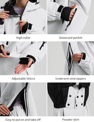 GSOU SNOW Mens Snow Jacket Womens Baggy Snowboard Ski Jacket Waterproof