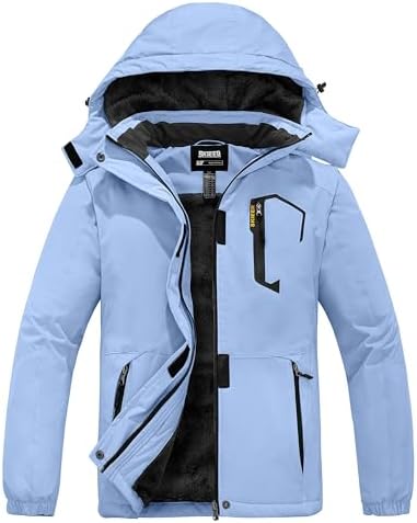 Women's Waterproof Ski Jacket Warm Winter Coat Fleece Snowboarding