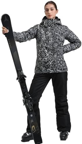 GSOU SNOW Women's Ski Jacket and Pants Set Snowboard Suit Waterproof