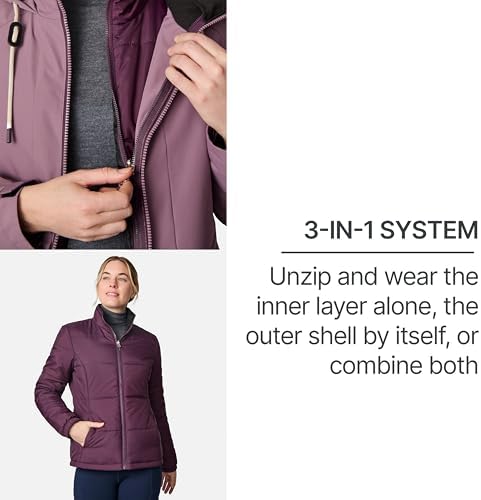 Free Country Women's 3 in 1 Ski Winter Jacket Warm Insulated Lined Coat