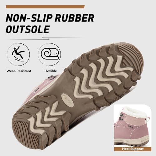 Mishansha Snow Boots for Women Warm Winter Hiking Boots Size 5.5-10.5