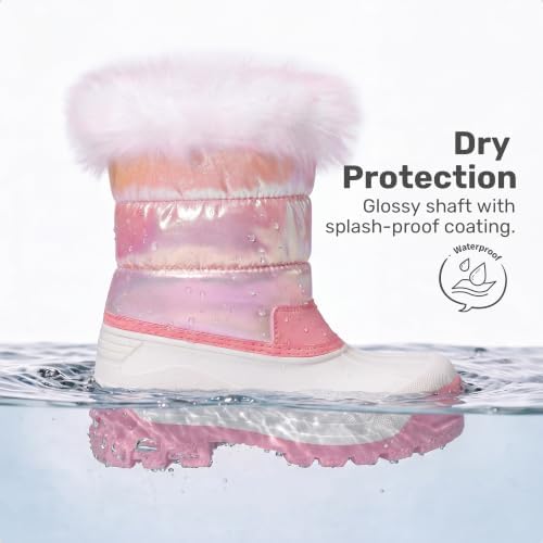 DREAM PAIRS Girls Snow Waterproof Winter Boots