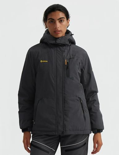 GEMYSE Women's Waterproof Ski Jacket Warm Winter Coat with Detachable Hood