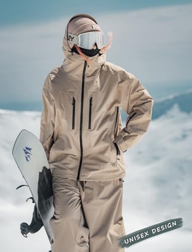 GSOU SNOW Snowboard Jacket Men Baggy Ski Jacket Waterproof Snow Coat Insulated Hooded Clothes for Winter Outdoor
