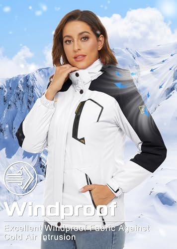 TACVASEN Women's Winter Coats Waterproof Snow Ski Jacket Warm Fleece
