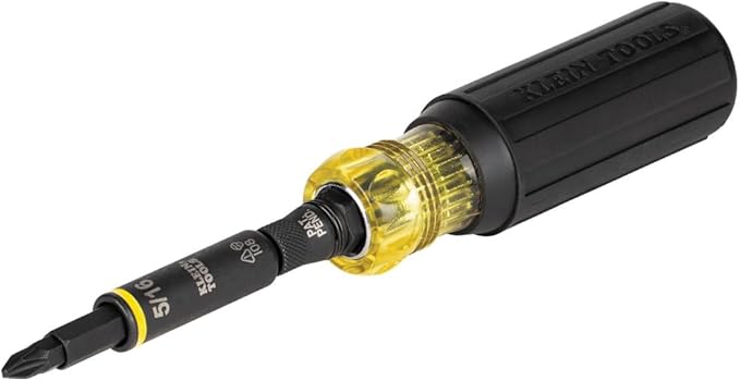 Klein Tools 32500HD KNECT Multi-Bit Screwdriver/Nut Driver, Impact Rated 11-in-1 Tool with Phillips, Slotted, Square and Torx Tips