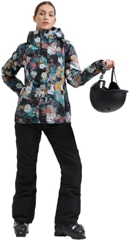 GSOU SNOW Women's Ski Jacket and Pants Set Snowboard Suit Waterproof