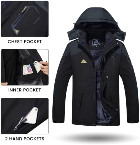 TACVASEN Men's Winter Skiing Jackets Waterproof Thermal Snowboard Coats