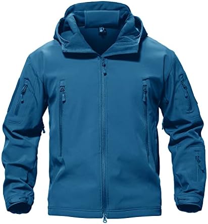 TACVASEN Men's Fleece Softshell Jacket Waterproof Winter Tactical Hooded