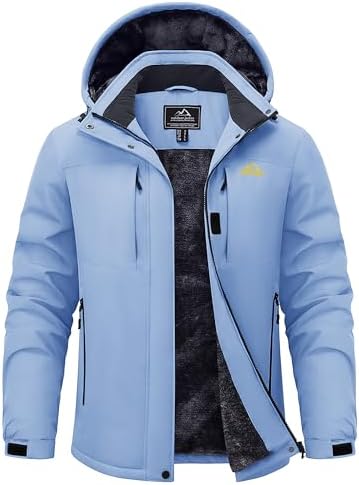 TACVASEN Women's Snow Ski Jacket Winter Warm Fleece Coat with Hood