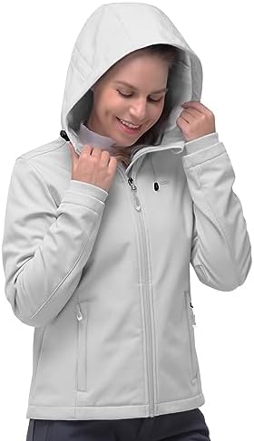 33,000ft Women's Softshell Jacket Waterproof Hooded Fleece Lined Rain Coat