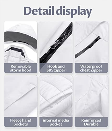 Women's 3 In 1 Waterproof Ski Jacket Windproof Snowboarding Jacket Warm Winter Snow Coat Raincoat