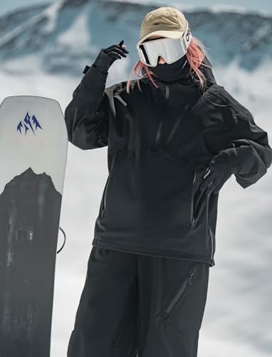 GSOU SNOW Womens Ski Jacket and Pants Set Baggy Snowboard Jacket Snow Suit