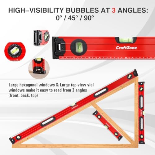 3PC Magnetic Spirit Level Set 12",24",40" Torpedo Level