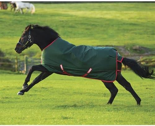 Horseware Ireland Rambo Original Turnout Lite Horse Sheet, Color: Green/Red, Size: 75 (AAAAA1-GR00-75)