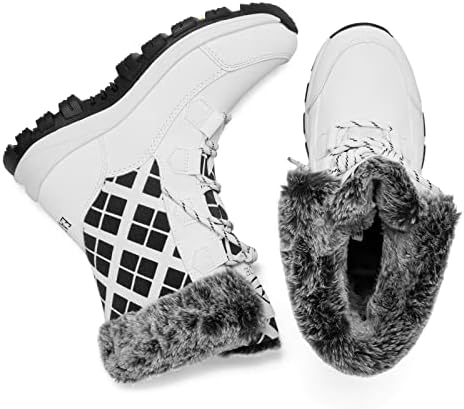 EARLDE Women's Snow Boots Waterproof Mid-Calf Winter Boots