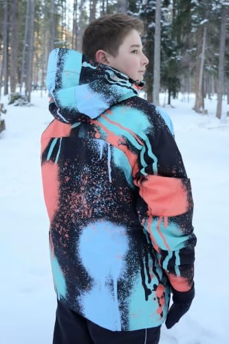 GSOU SNOW Snowboard Jacket Mens Womens Ski Jacket Baggy Snow Hoodie Coat