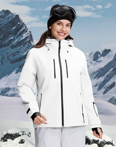 Pionner Camp Women's Ski Jacket 15k Waterproof Insulated Winter Snow Coat Rain Jacket for Skiing Snowboarding Hiking