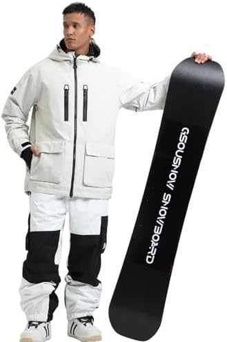 GSOU SNOW Mens Baggy Snowboard Jacket Snow Ski jacket Waterproof