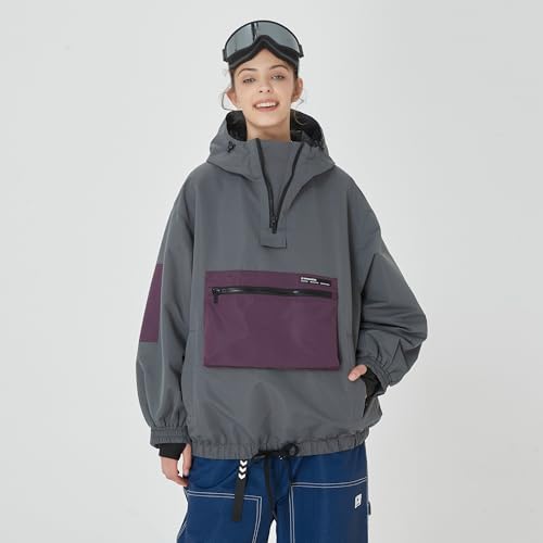 SNOWVERB Women's and Men's Baggy Ski Cargo Coats Snow Snowboard Jackets