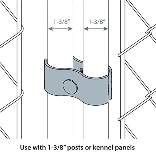 20Sets Dog Kennel Panel Clamps Chain Link Fence Clamps, 1-3/8’’ Fence Parts