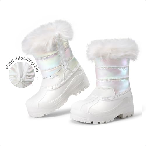 DREAM PAIRS Girls Snow Waterproof Winter Boots