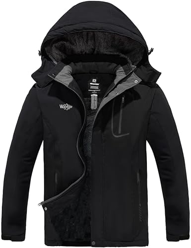 Wantdo Men's Ski Jacket Waterproof Warm Winter Snow Coat Snowboard Jacket