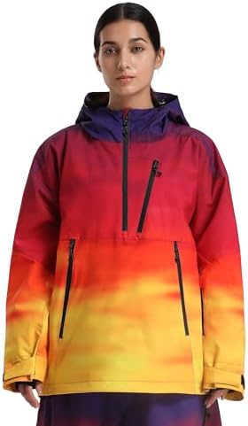 GSOU SNOW Women's Ski Jacket Baggy Snowboard Jackets Hooded Coat