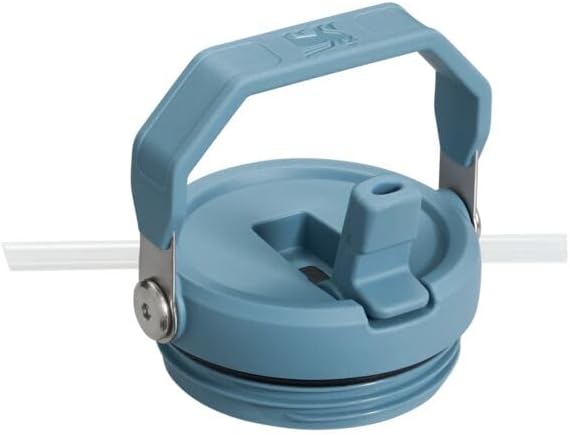 Stanley IceFlow フリップストロースタンブラー ハンドル付き 20オンス | ツイストオンリッドとフリップアップストロー | 漏れ防止ウォーターボトル | 保冷ステンレススチール | BPAフリー | ネイビー