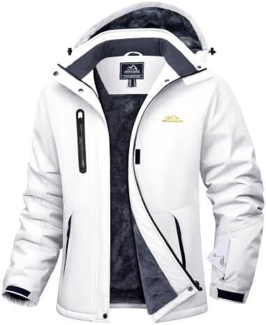 MAGCOMSEN Womens Winter Coats Waterproof Ski Snow Warm Fleece Rain Jacket