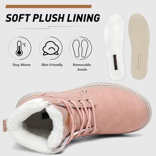 Mishansha Snow Boots for Women Warm Winter Hiking Boots Size 5.5-10.5
