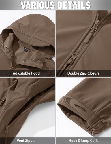 MAGCOMSEN Men's Jackets Tactical Winter Waterproof Softshell Rain Coat