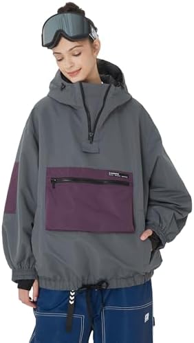 SNOWVERB Women's and Men's Baggy Ski Cargo Coats Snow Snowboard Jackets