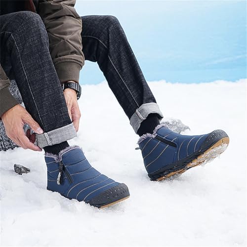 Jakcuz Women Snow Boots Water-resistant Side Zipper