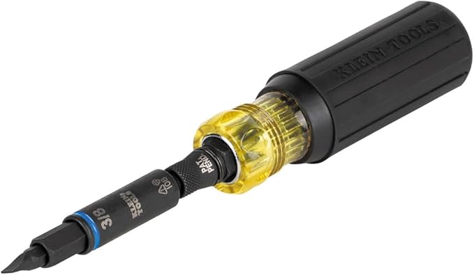 Klein Tools 32500HD KNECT Multi-Bit Screwdriver/Nut Driver, Impact Rated 11-in-1 Tool with Phillips, Slotted, Square and Torx Tips