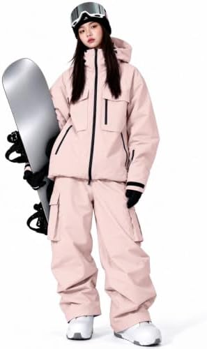 Women's Snow Snowboard Suits Insulated Snowsuits Baggy Ski Jacket and Pants