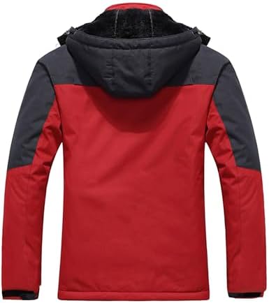 wantdo Men's Softshell Waterproof Polar Fleece Breathable Climbing Ski Coat