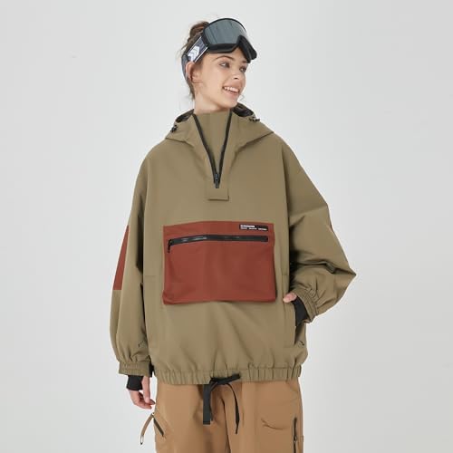 SNOWVERB Women's and Men's Baggy Ski Cargo Coats Snow Snowboard Jackets