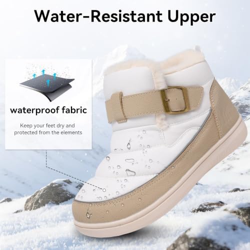 XIHALOOK Womens Snow Boots Winter Waterproof Mid-Calf Boots