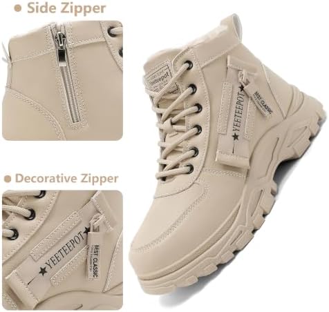 Womens Snow Boots Warm Winter Shoes Lace Up Ankle Booties