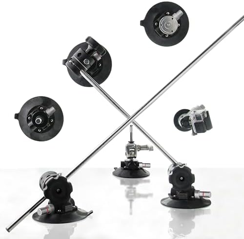 Kupo 6" Metal Pump Suction Cup, Heavy Duty Mount with Fixed 5/8" Baby Pin for Cameras, Lights, and Accessories on Smooth Surfaces for Studio, Location, and Production Rigging (KG119411)