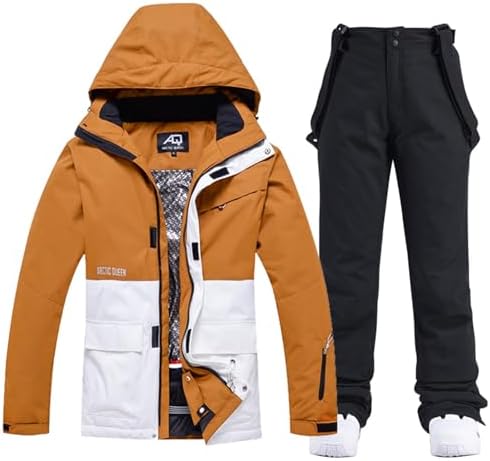 Women's Ski Jackets and Pants Set Waterproof Insulated Snowsuit Winter Warm Skisuit Fashion Snowboarding Snow Coat