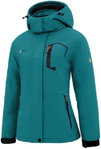 GEMYSE Women's Waterproof Ski Jacket Warm Winter Coat with Detachable Hood